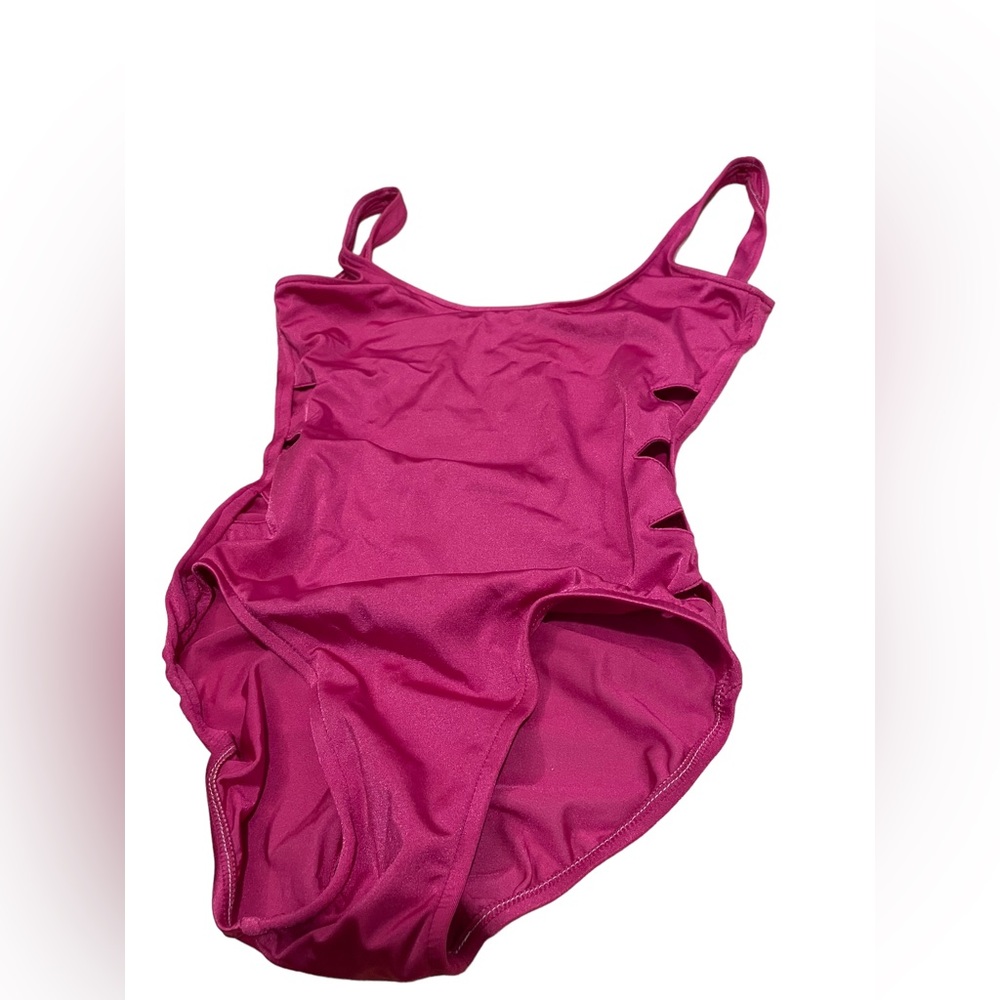 Edith Thais for Catalina Vintage Barbiecore Glam Pink One Piece Cutout Swimsuit